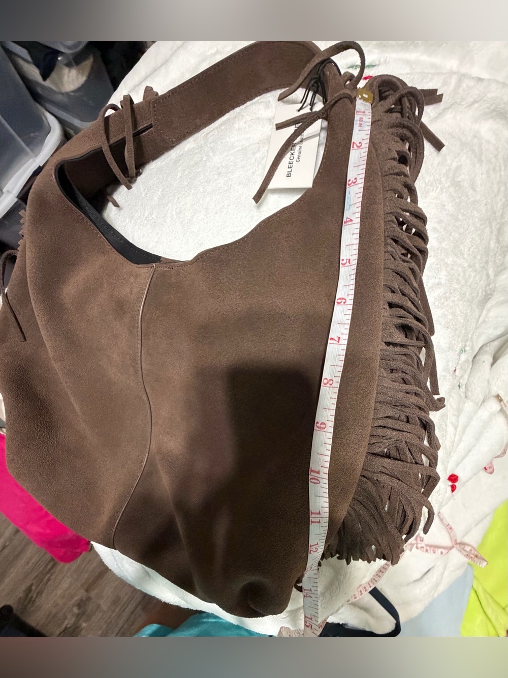 Brown Suede Fringe Hobo Bag - Womens Shoulder Purse